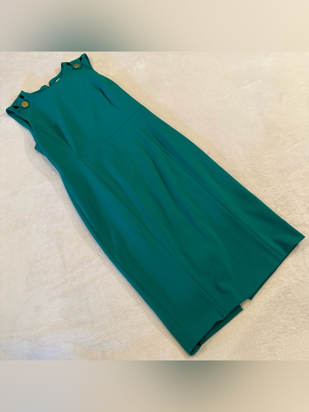 Calvin Klein green Sleeveless Midi cocktail Dress